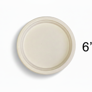6" plate with label