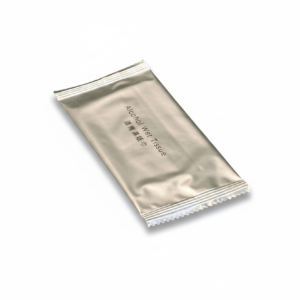 Alcohol wet tissue package - diagonal