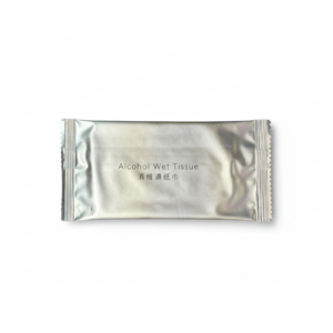 Alcohol wet tissue package - horizontal