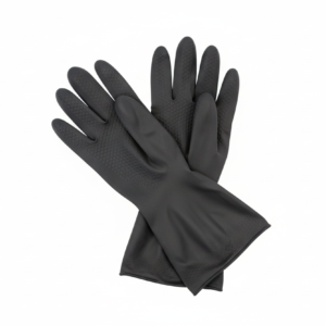 Black gloves - white background