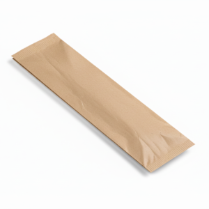 Brown kraft paper wrapped cutlery package - realistic