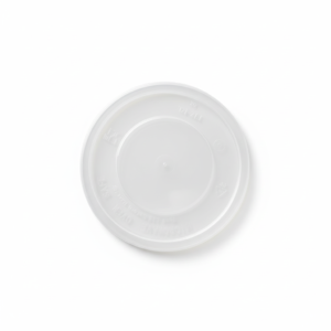 Clear transparent lid with pure white background