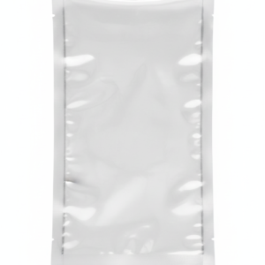 Clear vacuum bag 1 on pure white background