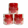 Deluxe toilet tissue with pure white background