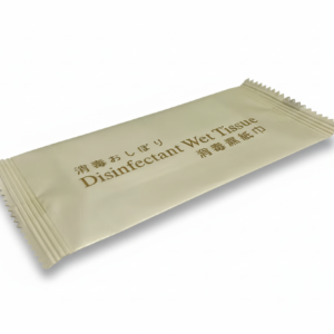 Disinfectant wet tissue with pure white background