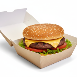 Eco Burger Box with juicy burger