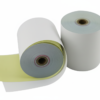 Enhanced multi-part carbonless receipt paper rolls with ECOSE white background