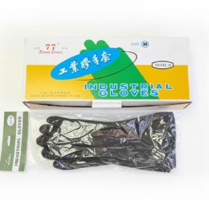 Industrial gloves with box - white background