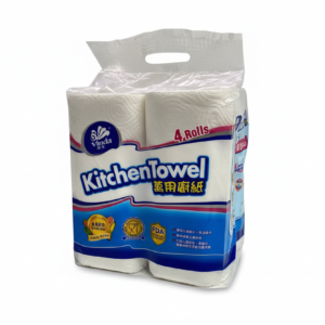 Kitchen towel package with clean white background