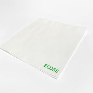 Napkin with even larger green ECOSE text