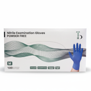Nitrile gloves size M with white background