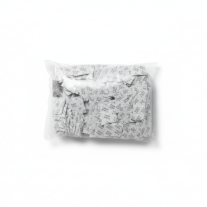 Package of pepper wax paper on white background