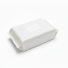 Product with plain sticker and white background