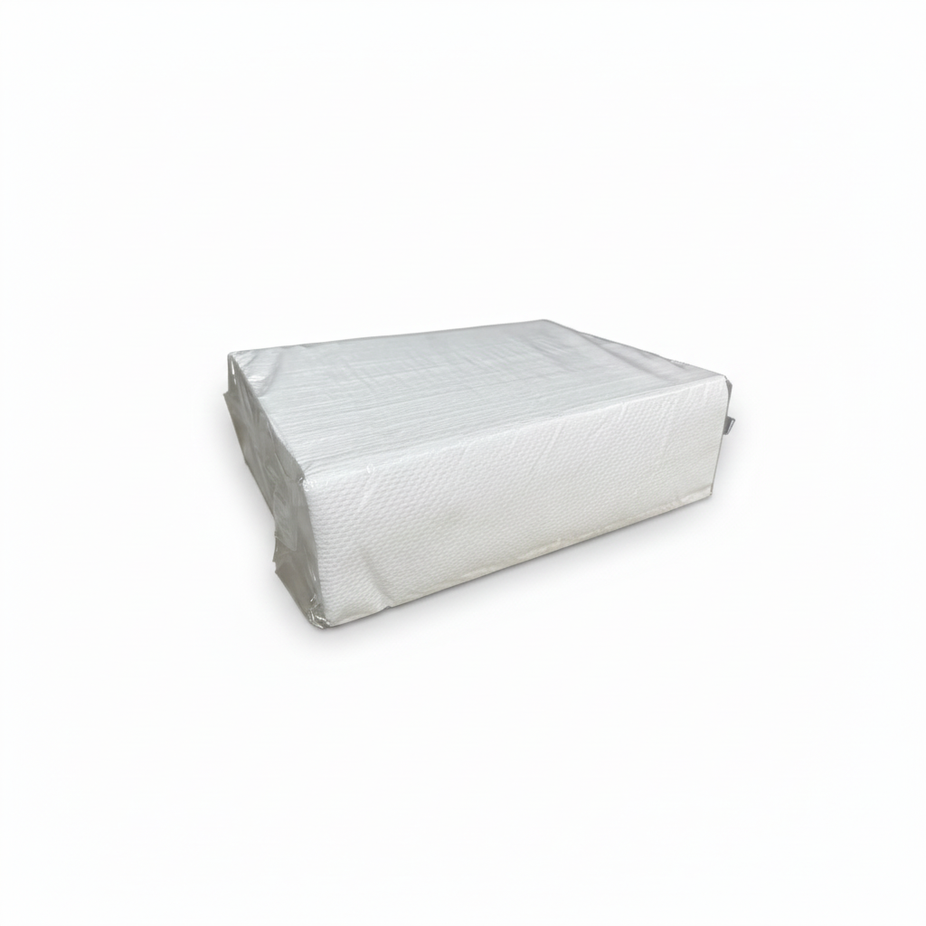 Straightened napkin package with ECOSE setting