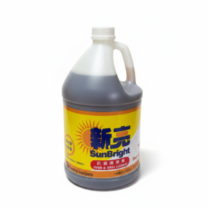 SunBright cleaner bottle with pure white background