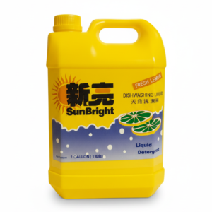 SunBright dishwashing liquid with white background
