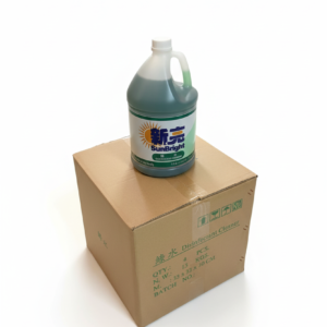 SunBright disinfectant bottle on box with white background