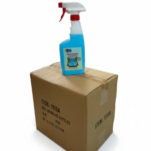 SunBright glass cleaner on box with white background
