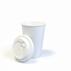 White coffee cup with lid